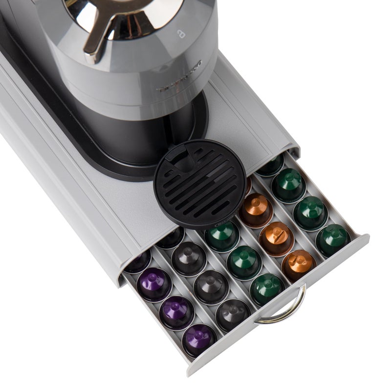 Mind Reader Nespresso Compatible Capsule Drawer, Countertop Organizer, Coffee Pod Holder, Storage, 9.25"L x 15"W x 2"H, Gray - Image 4